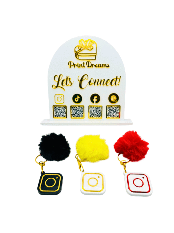 Smart Acrylic Keychain with NFC Tag